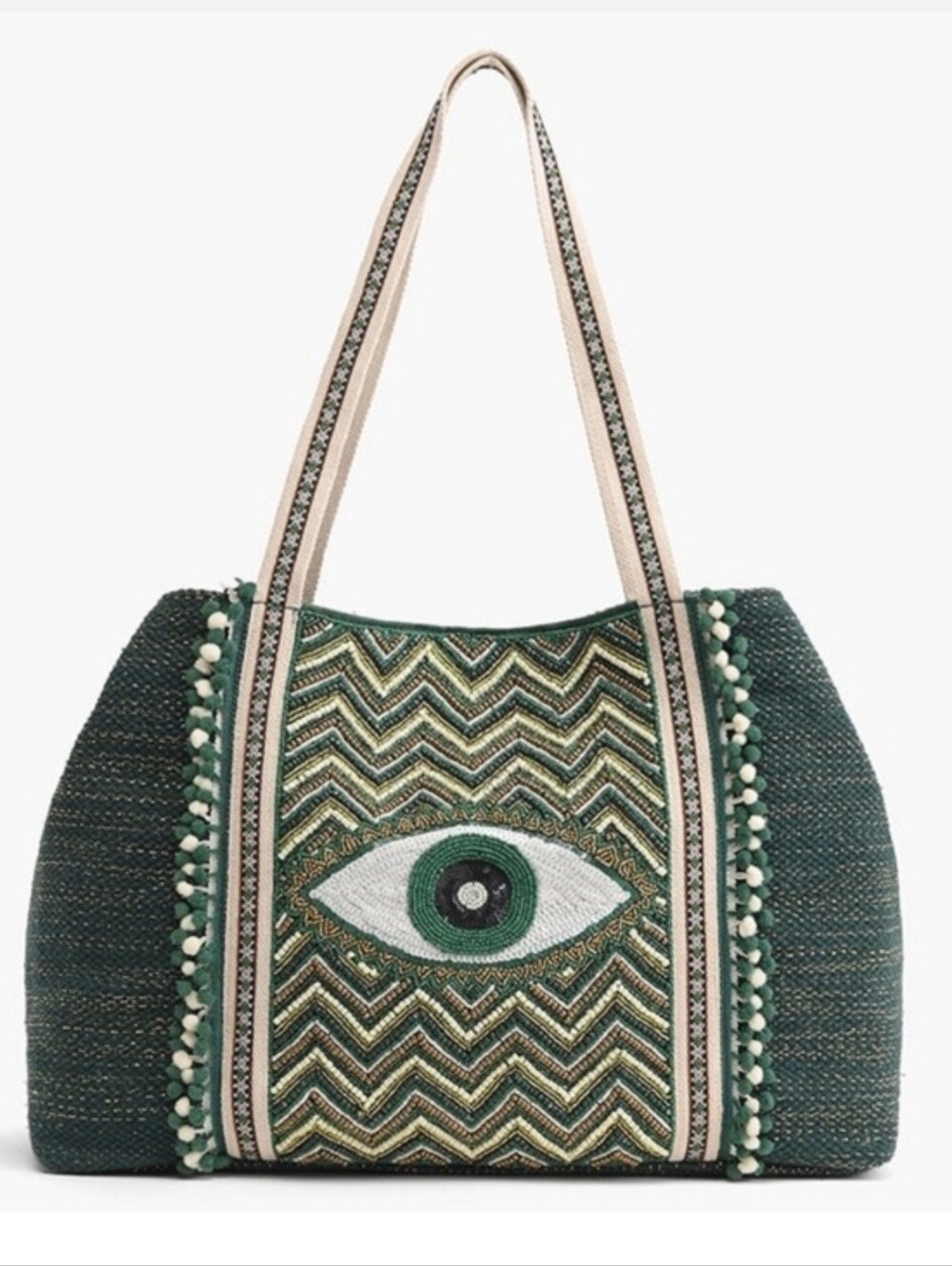 NIB America & Beyond Large Bag With Coin Purse, Dark Green